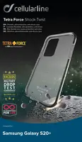 Pouzdro Cellularline Tetra Force Shock-Twist pro Samsung Galaxy S20+, transparentní