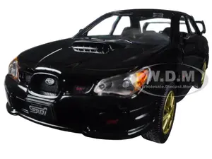 Subaru Impreza WRX STi Black 1/24 Diecast Model Car by Motormax