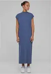 Dámské šaty Urban Classics Long Extended Shoulder Dress - modré