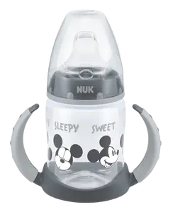 NUK FC Láhev na učení Disney MICKEY s kontrolou teploty, šedá 150 ml