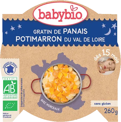 BABYBIO Večerní menu gratinovaný pastiňák 260 g