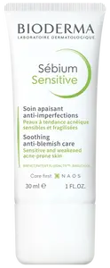 BIODERMA Sébium Sensitive zklidňující a hydratační krém na aknózní pleť 30 ml