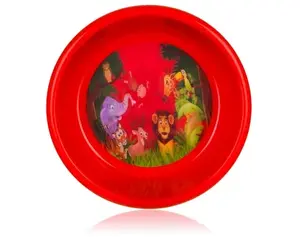 Dětská miska Zvířátka ze zoo 14,5 cm, červená