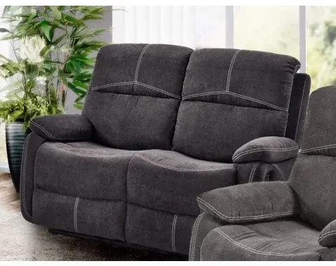 Dvojsedák Fortuna, šedá látka, funkce polohování