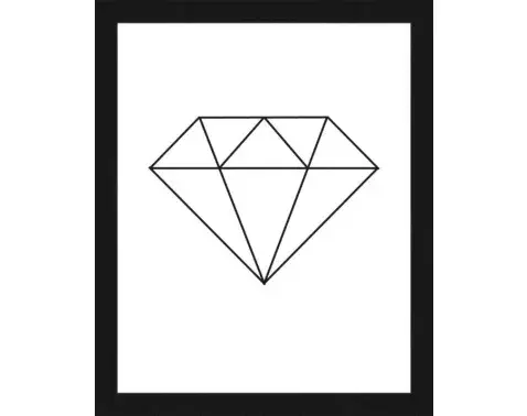 Rámovaný obraz Diamant, 20x25 cm