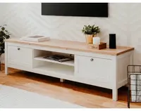 TV skříňka Bergen, bílá/dub artisan