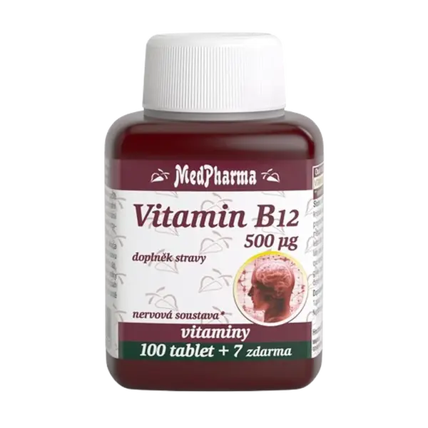 MEDPHARMA Vitamin B12 (kyanokobalamin) 500 µg, 107 tablet