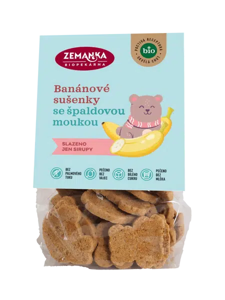 ZEMANKA Špaldové banánové bio sušenky 100 g