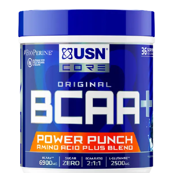 USN BCAA Power Punch modrá malina 400 g