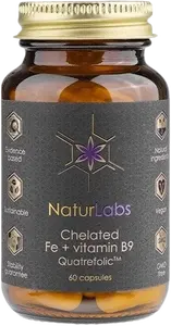 NATURLABS Železo chelátové + B9 60 kapslí