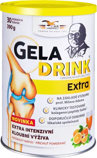 GELADRINK Extra práškový nápoj příchuť pomeranč 390 g