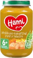 HAMI masozeleninový příkrm Hráškovo-kukuřičné pyré s telecím, 6+ 200 g
