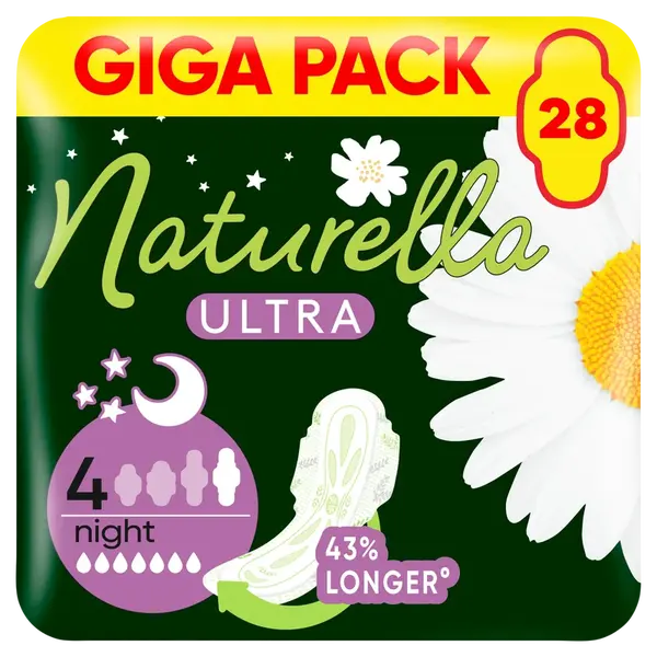 NATURELLA Ultra Night velikost 4 vložky s křidélky 28 ks