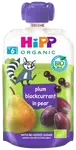 HIPP BIO 100% ovoce Hruška-Černý rybíz-Švestka 100 g
