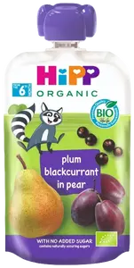 HIPP BIO 100% ovoce Hruška-Černý rybíz-Švestka 100 g