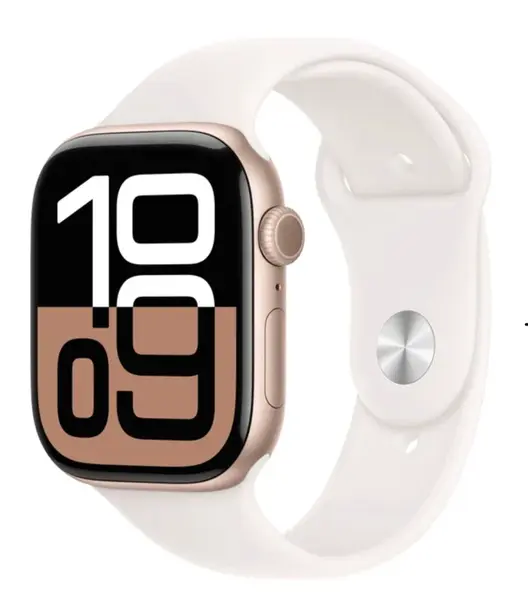 APPLE Watch Series 10 Cellular 42mm Růžově zlatý hliník se světle ruměnným sportovním řemínkem M/L