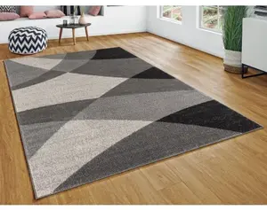 Koberec Thales 80x140 cm, šedá abstrakce