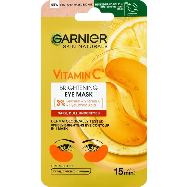 GARNIER Skin Naturals oční maska pro rozjasnění očního okolí s vitaminem C 5 g