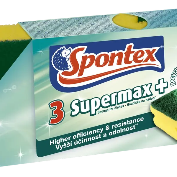 SPONTEX Supermax+ houba tvarovaná velká 3 ks