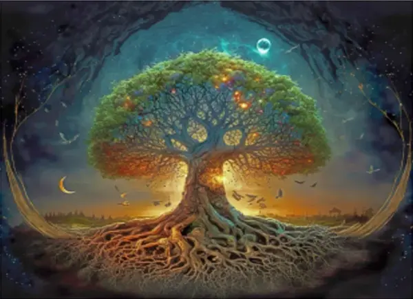 Dřevěné puzzle Strom života A2