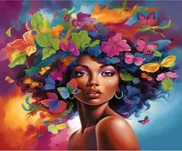 Dřevěné puzzle Květinová dívka A2