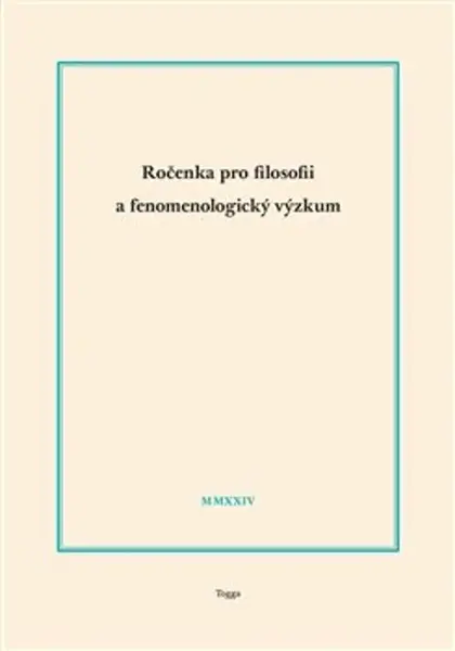 Ročenka pro filosofii a fenomenologický výzkum 2024