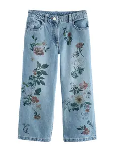 Next Džínsy  modrá denim / jedľová / tmavooranžová / tmavočervená