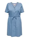 ONLY Carmakoma Košeľové šaty  modrá denim