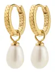 Pilgrim Náušnice 'Elliana'  zlatá / perlovo biela