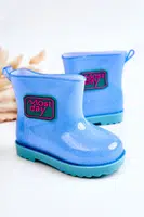 PG3 Dětské brokátové galoše modré Rain