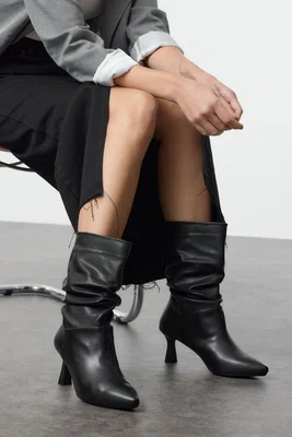 Trendyol Black Gusseted Thin Heel Women's Boots