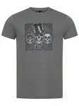 Tapout Tričko ' Skull'  sivá / čierna / biela