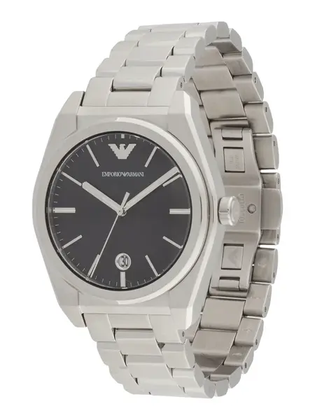 Emporio Armani Analógové hodinky  čierna / strieborná