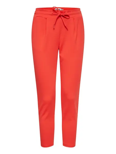 ICHI Plisované nohavice 'IHKate'  oranžovo červená