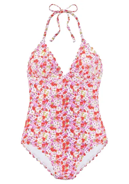 LASCANA Jednodielne plavky  béžová / zelená / fialová / ružová / červená / biela