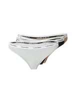 Calvin Klein Underwear Tangá  farba ťavej srsti / sivá melírovaná / čierna / biela