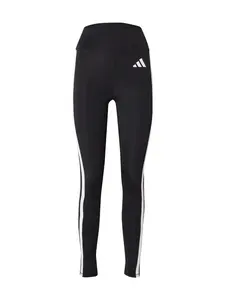 ADIDAS PERFORMANCE Športové nohavice 'Optime Essentials'  čierna / biela
