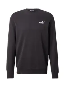 PUMA Športová mikina 'Essentials No. 1'  čierna / biela