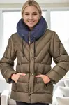 Z6683 DEWBERRY WOMEN'S COAT-KHAKI-1