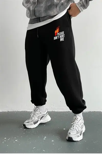 84184 Dewberry 3 Thread Mens Sweatpants-BLACK-1