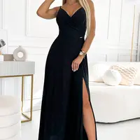 Elegantní maxi dlouhé šaty na ramínkách Numoco
