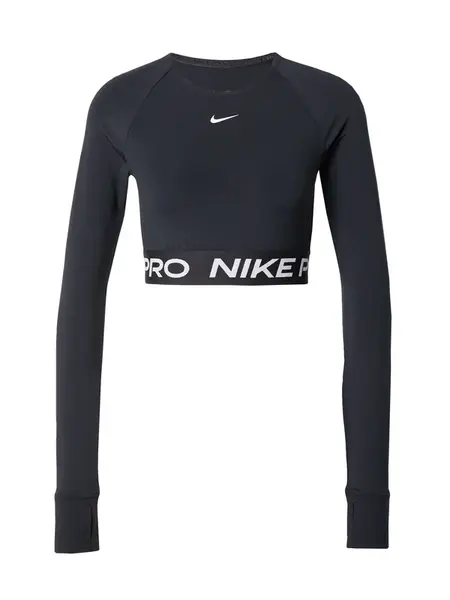 NIKE Funkčné tričko 'Pro'  čierna / biela