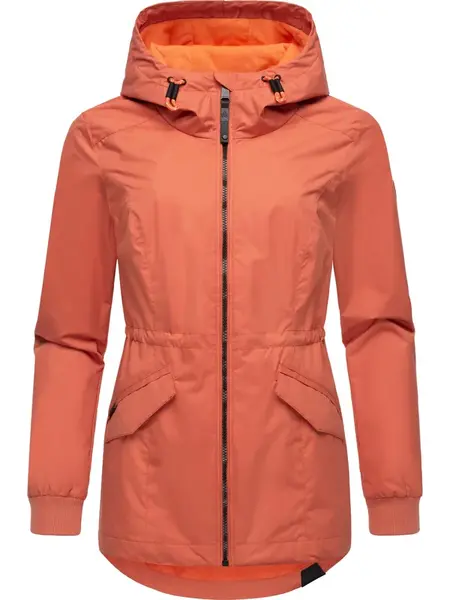 Ragwear Prechodná bunda 'Dowey A'  koralová / čierna