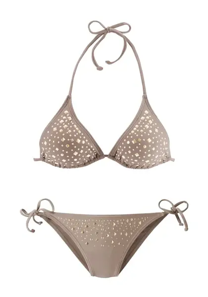 JETTE Bikiny  tmavobéžová