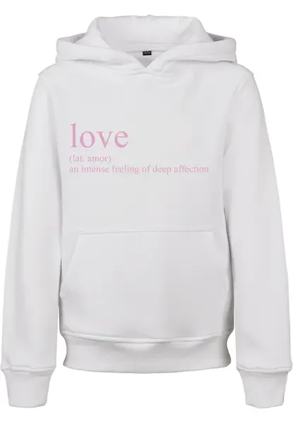 Kids Love Definition Hoody white