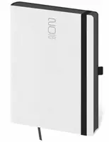 Diář 2026 denní A5 Memory s gumičkou - bílá