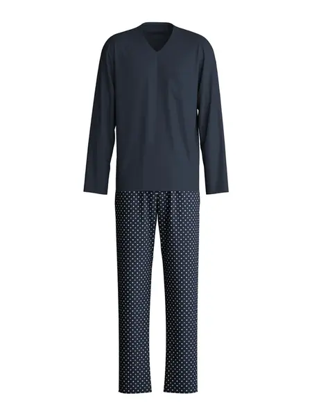 CALIDA Dlhé pyžamo  modrá / zafírová