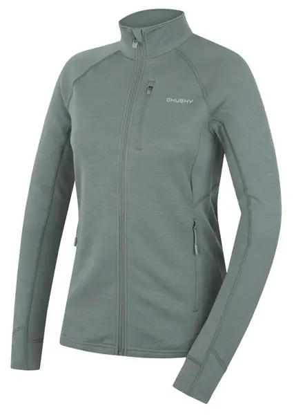 Husky Alou L S, faded green Dámská mikina z merino vlny