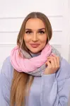 Kesi KN14 Dámský dvoubarevný džínový + šedý snood