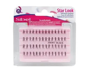 Umělé trsové řasy Sibel Star Look Individual Eyelashes - velikost S, 56 ks (0002693)